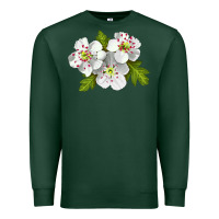 Sports Green Hawthorn Flower Premium Sweatshirt - LillyAllenDesigns