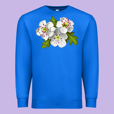 Hawthorn Flower Premium Sweatshirt Designed By Lillyallendesigns