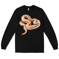 Black Rosy Boa Snake Illustrations Long Sleeve Tee - LillyAllenDesigns