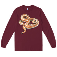 Burgundy Rosy Boa Snake Illustrations Long Sleeve Tee - LillyAllenDesigns