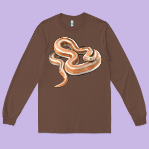 Rosy Boa Snake Illustrations Long Sleeve Tee Designed By Lillyallendesigns