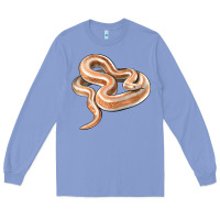 Colony Blue Rosy Boa Snake Illustrations Long Sleeve Tee - LillyAllenDesigns
