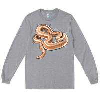 Heather Grey Rosy Boa Snake Illustrations Long Sleeve Tee - LillyAllenDesigns