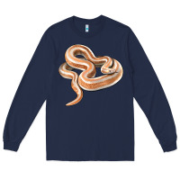 Navy Rosy Boa Snake Illustrations Long Sleeve Tee - LillyAllenDesigns