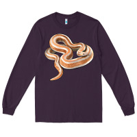 Plum Rosy Boa Snake Illustrations Long Sleeve Tee - LillyAllenDesigns