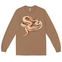 Toasted Coconut Rosy Boa Snake Illustrations Long Sleeve Tee - LillyAllenDesigns