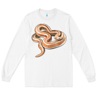 White Rosy Boa Snake Illustrations Long Sleeve Tee - LillyAllenDesigns