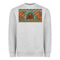 Heather Grey Thanksgiving Turkey Heavyweight Sweatshirt - Artiststas