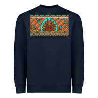 Navy Thanksgiving Turkey Heavyweight Sweatshirt - Artiststas