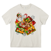 Cream christmas cassette tapes Heavy Core Tee - Zillion Design Studio