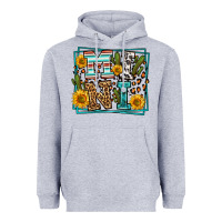 Heather Grey western leopard mini Heavyweight Hoodie - LillyAllenDesigns