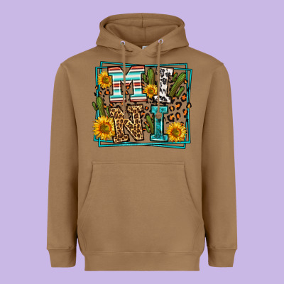 Western Leopard Mini Heavyweight Hoodie Designed By Lillyallendesigns