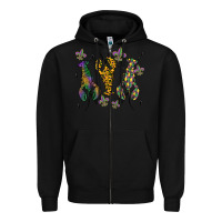 Black mardi gras crawfish Zipper Hoodie - MaliasSmallBusiness