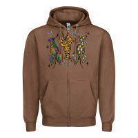 Chestnut mardi gras crawfish Zipper Hoodie - MaliasSmallBusiness
