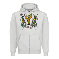 Dove Grey mardi gras crawfish Zipper Hoodie - MaliasSmallBusiness