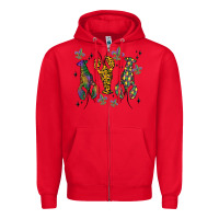 Red mardi gras crawfish Zipper Hoodie - MaliasSmallBusiness