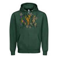 Sports Green mardi gras crawfish Zipper Hoodie - MaliasSmallBusiness