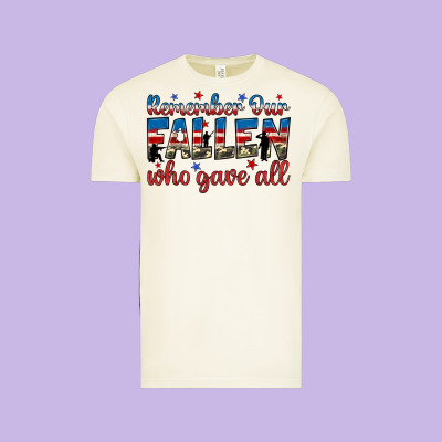 Remember Our Fallen Who Gave All Vintage Tee Designed By Jahusdesignshop