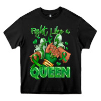 Black green ribbon liver cancer afro girl sneakers Heavy Core Tee - RanaPortraitStore