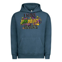 Pigment Midnight Navy i have boundary issues Urban Hoodie - CowGirlArtShop