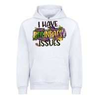 White i have boundary issues Urban Hoodie - CowGirlArtShop