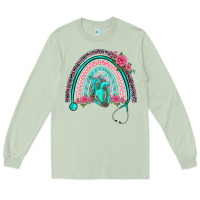 Matcha nurse life spring stethoscope heart rainbow Long Sleeve Tee - BarkalooDesign