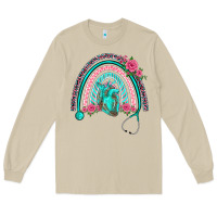 Nurse Life Spring Stethoscope Heart Rainbow Long Sleeve Tee | Teevron