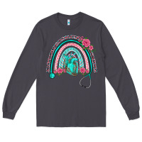 Smoke nurse life spring stethoscope heart rainbow Long Sleeve Tee - BarkalooDesign