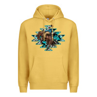 Antique Gold western cowboy Premium Hoodie - RanaPortraitStore