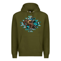 Army Green western cowboy Premium Hoodie - RanaPortraitStore