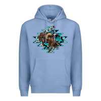 Colony Blue western cowboy Premium Hoodie - RanaPortraitStore