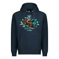 Navy western cowboy Premium Hoodie - RanaPortraitStore