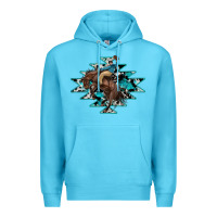 Ocean Blue western cowboy Premium Hoodie - RanaPortraitStore