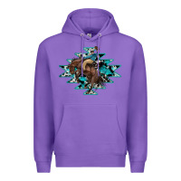 Purple western cowboy Premium Hoodie - RanaPortraitStore