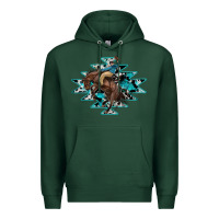 Sports Green western cowboy Premium Hoodie - RanaPortraitStore