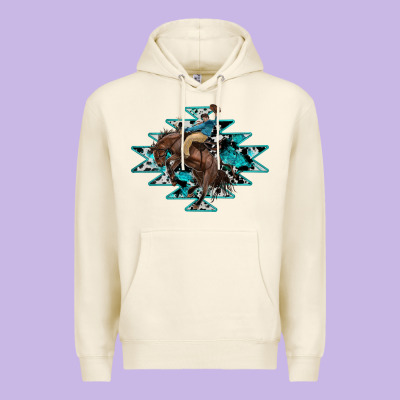 Western Cowboy Premium Hoodie Designed By Ranaportraitstore