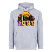 Heather Grey softball aunt Heavyweight Hoodie - LillyAllenDesigns