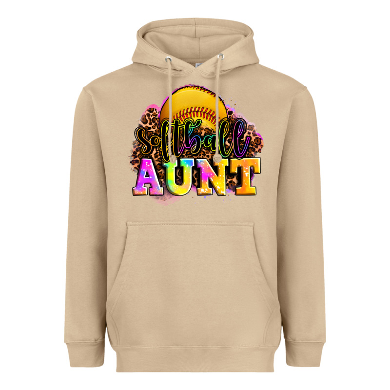 Softball Aunt Heavyweight Hoodie by LillyAllenDesigns | Teevron