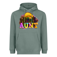 Sage softball aunt Heavyweight Hoodie - LillyAllenDesigns
