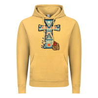 Vintage Mustard halleluljah aztec cross Vintage Hoodie - JahusDesignShop
