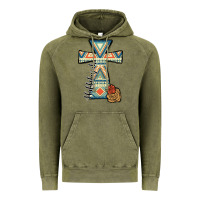 Vintage Olive halleluljah aztec cross Vintage Hoodie - JahusDesignShop