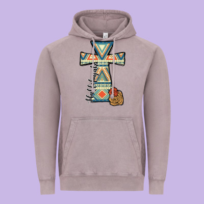 Halleluljah Aztec Cross Vintage Hoodie Designed By Jahusdesignshop