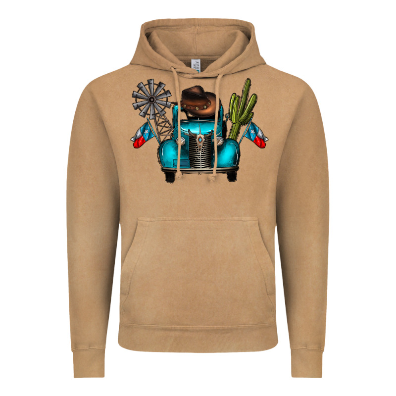 Texas Truck Vintage Hoodie by CowhideDigitalArt | Teevron