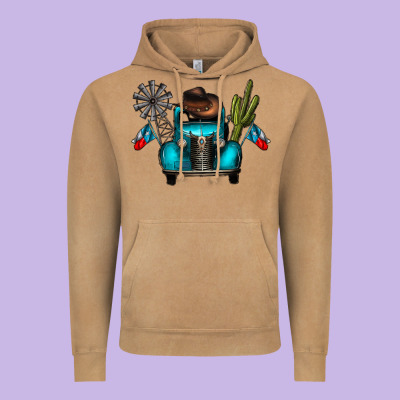 Texas Truck Vintage Hoodie Designed By Cowhidedigitalart