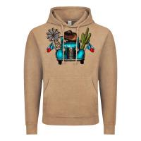 Vintage Coffee texas truck Vintage Hoodie - CowhideDigitalArt