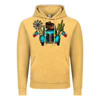 Vintage Mustard texas truck Vintage Hoodie - CowhideDigitalArt
