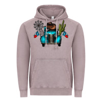 Vintage Zinc texas truck Vintage Hoodie - CowhideDigitalArt