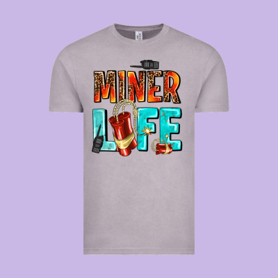 Miner Life Vintage Tee Designed By Adodesignshop
