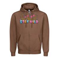 Chestnut stay wild Zipper Hoodie - MaliasSmallBusiness