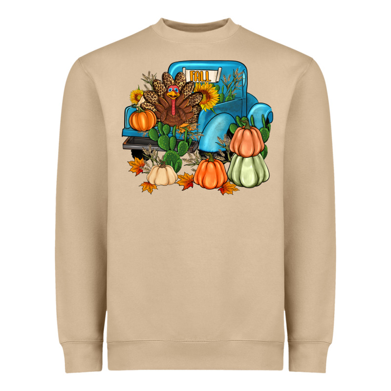 Thanksgiving Turkey Truck Heavyweight Sweatshirt by Artiststas | Teevron